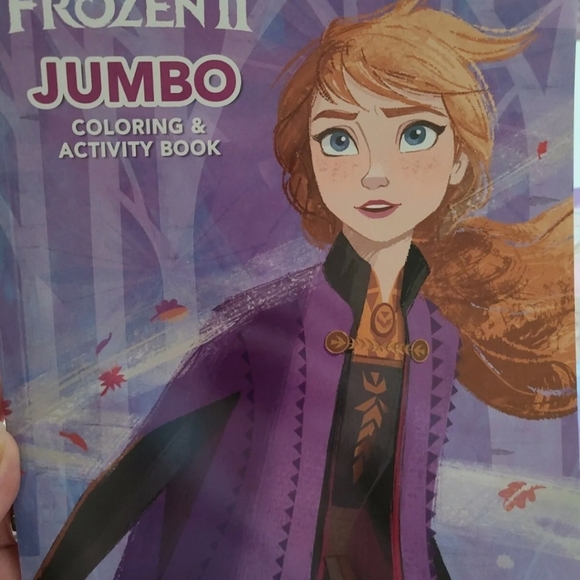 Disneys Frozen II Jumbo Coloring Books Lot of 2 with One Pack of Crayons - Picture 5 of 7